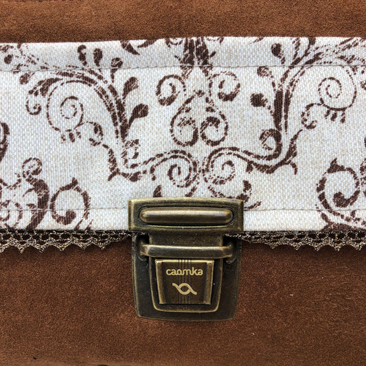 Spezielles Wildleder Braun & Beige Einzelstück Nr. 7233