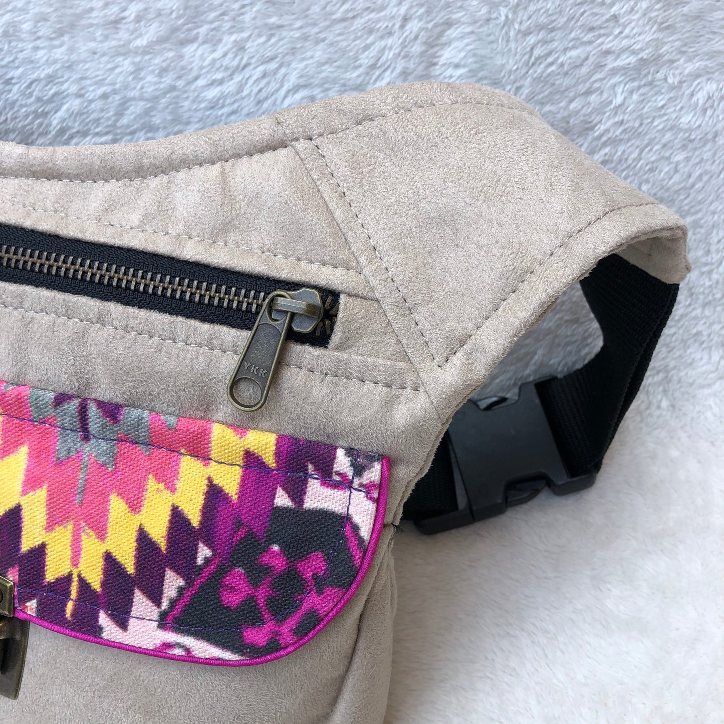 Special Suede Beige & Colors Unique Piece No. 7244