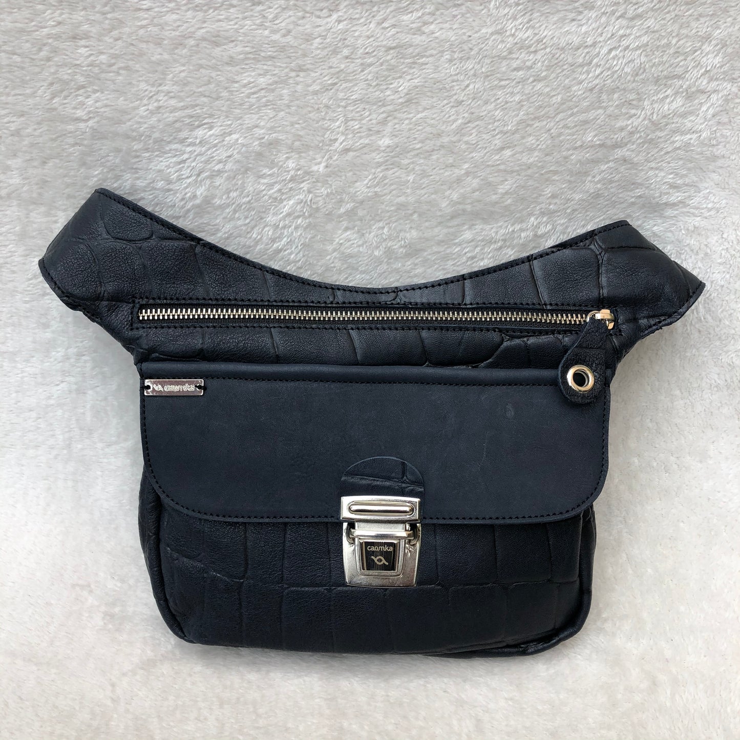 Summer en Azul Marino · Piel natural BioCuir® · Pieza Única Núm. 7301