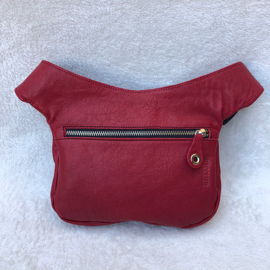 Summer Granat & Silver Natural BioCuir® Leather Exclusive Piece No. 7358