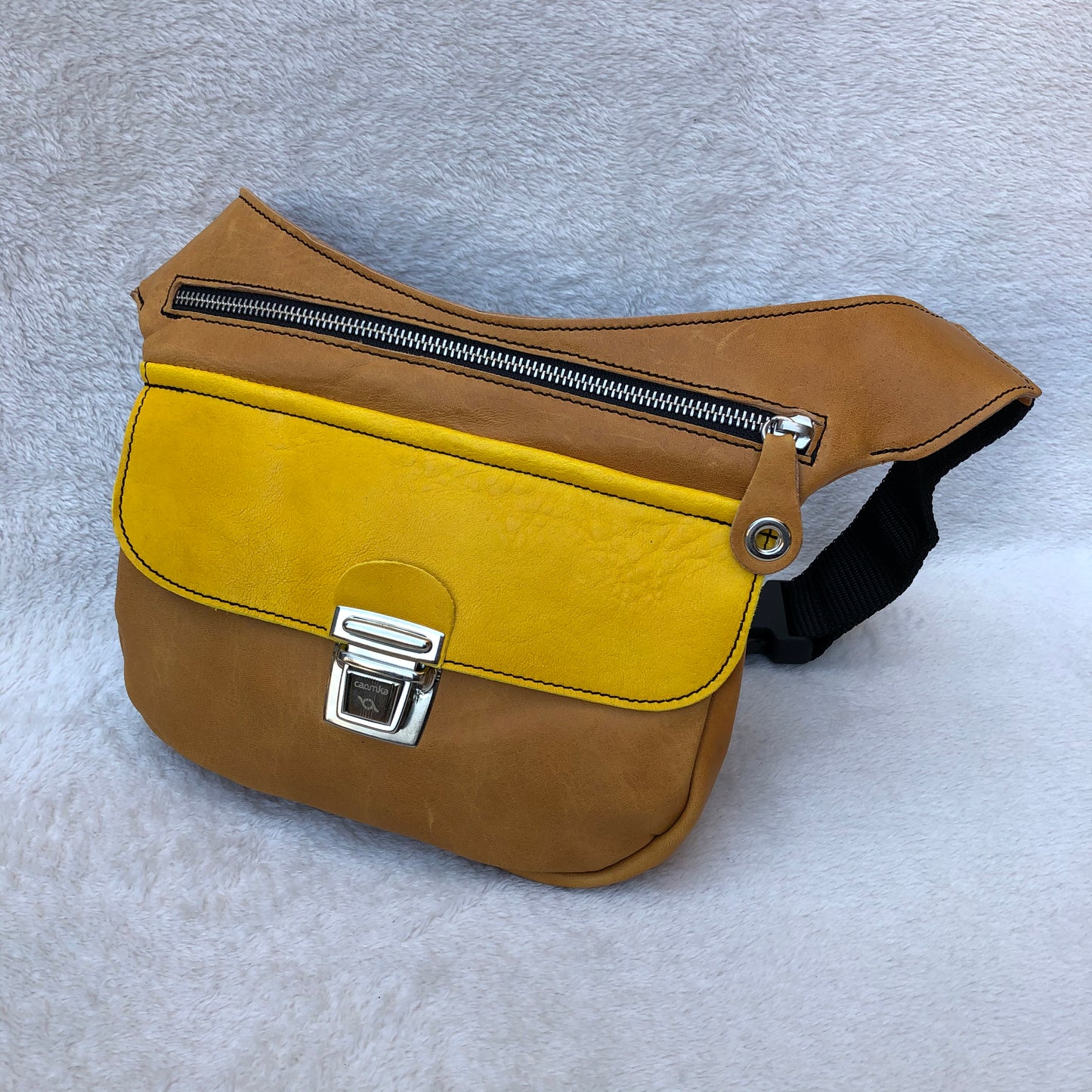 Special Summer Camel & Yellow · Piel natural BioCuir® · Pieza Exclusiva Núm. 7361