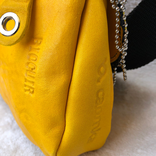 Special Summer Yellow Plus BioCuir® natural leather Exclusive Piece No. 7363