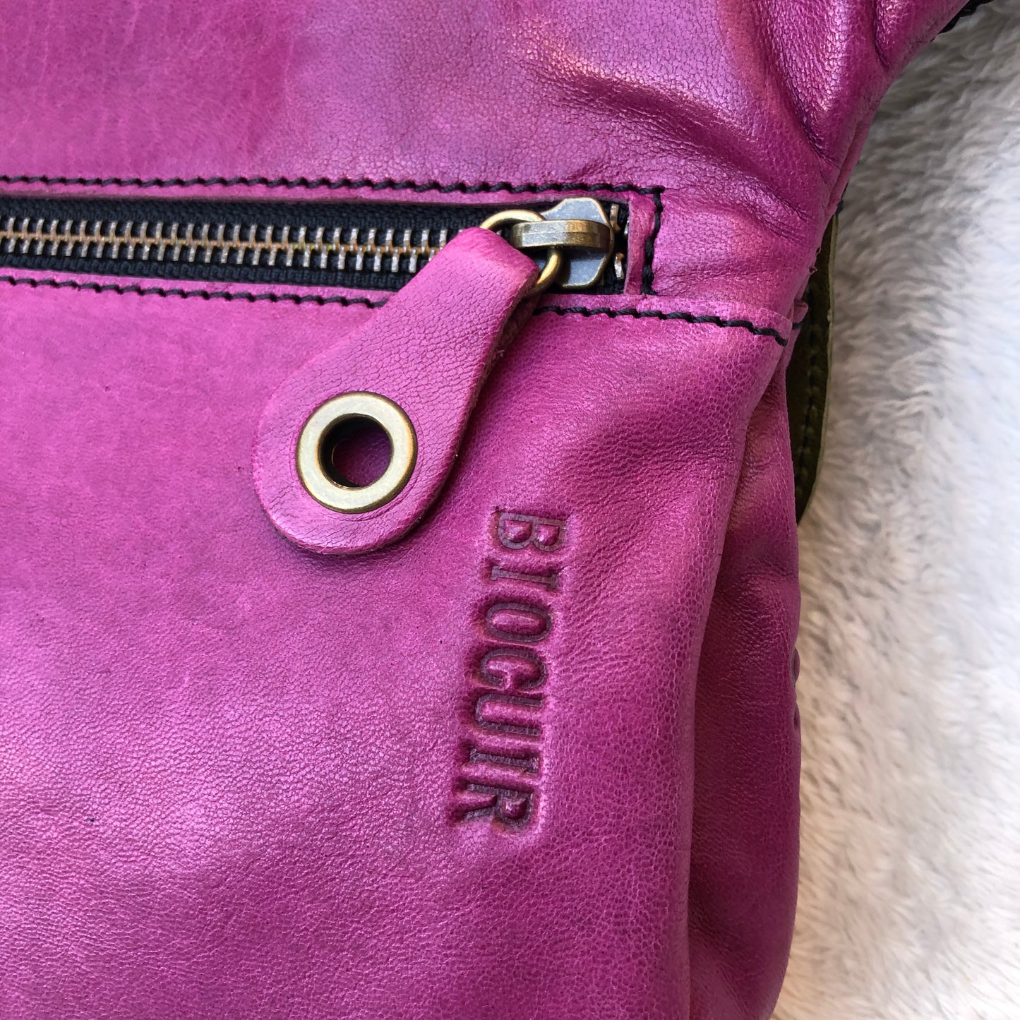 Summer Purple & Green Old Gold · Piel natural BioCuir® · Pieza Exclusiva Núm. 7487