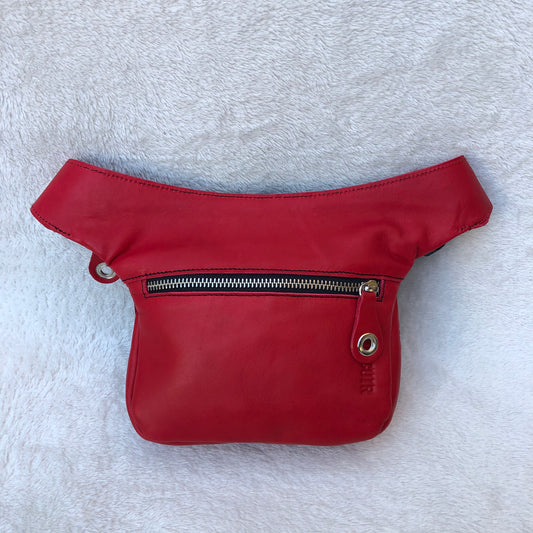 Mini Summer Rojo Ferrari · Piel natural BioCuir® · Pieza Exclusiva Núm. 7445