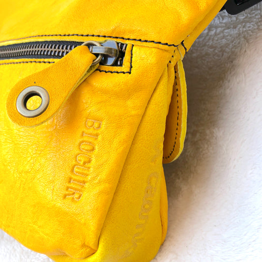 Mini Summer Yellow - Old Gold · Piel natural BioCuir® Pieza Exclusiva Núm. 7415