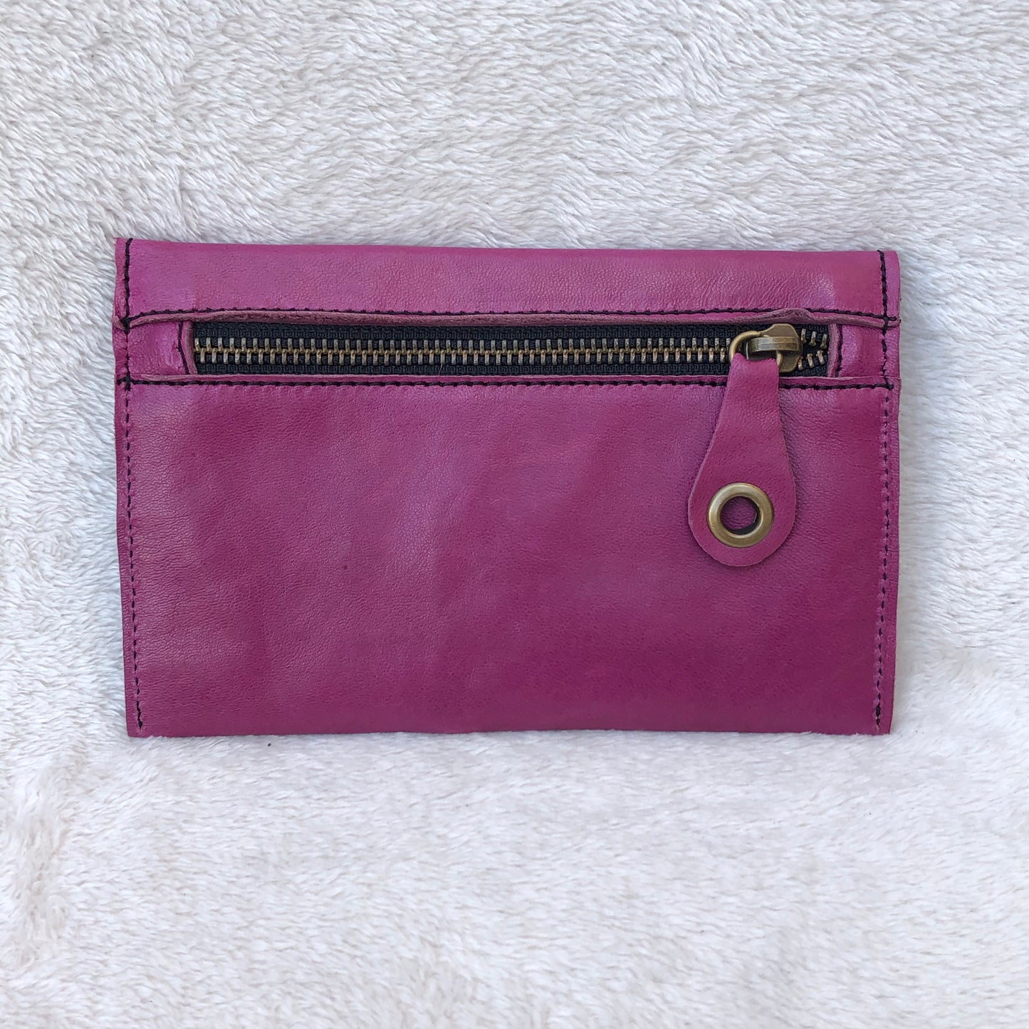 CAOMKA Flat Coin Purse Natürliches BioCuir®-Leder Exklusivstück Nr. 7525