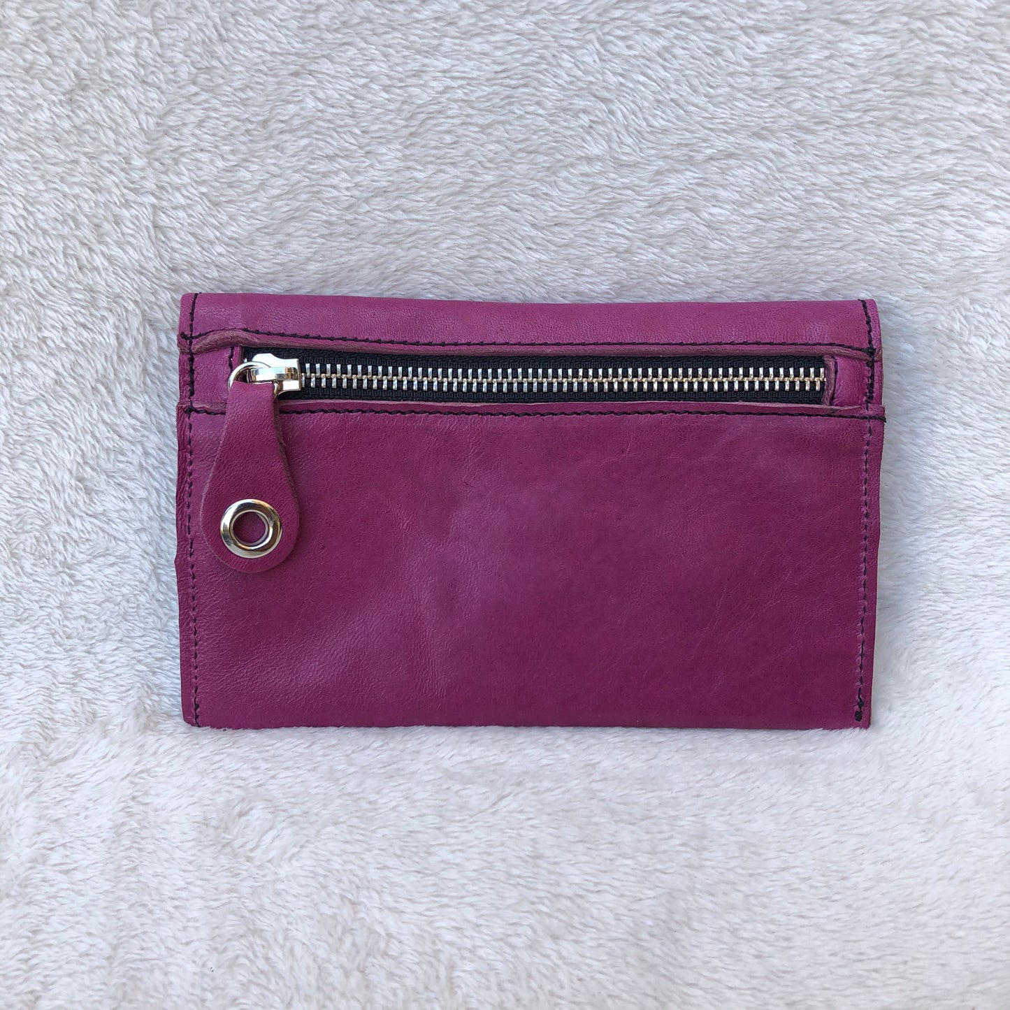 CAOMKA Flat Coin Purse Natural BioCuir® Leather Exclusive Piece No. 7510