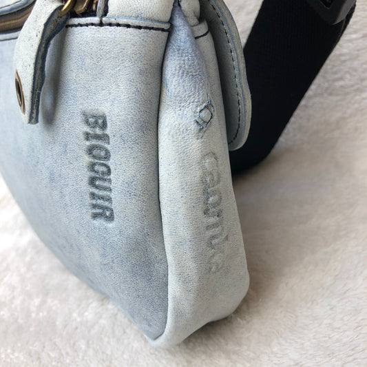 Summer SkyBlue - Old Gold Natural BioCuir® Leather Exclusive Part No. 7460