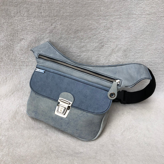Summer SkyBlue-Silver Natural BioCuir® Leather Exclusive Part No. 7497
