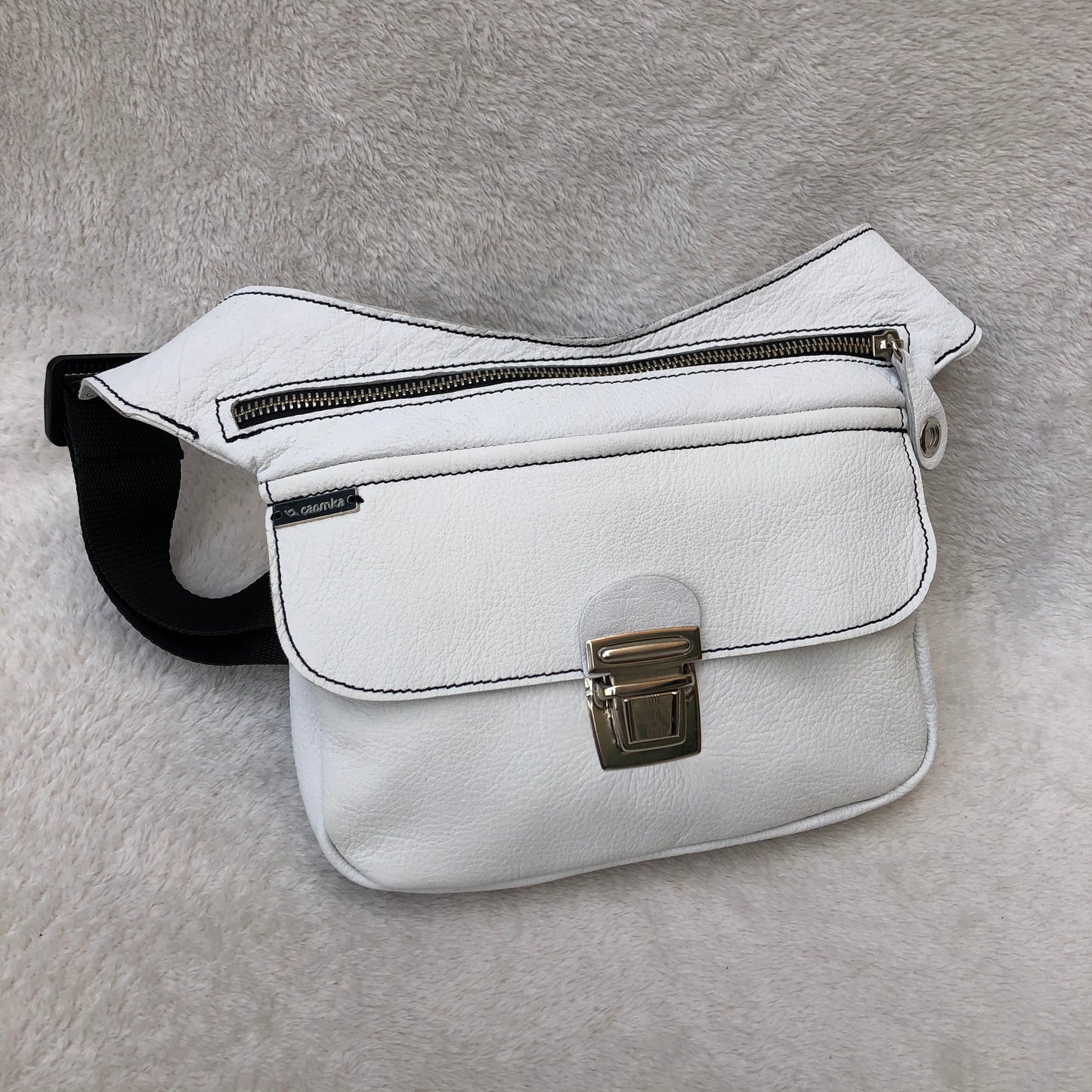 Summer White-Silver · Piel natural BioCuir® · Pieza Exclusiva Núm. 7841