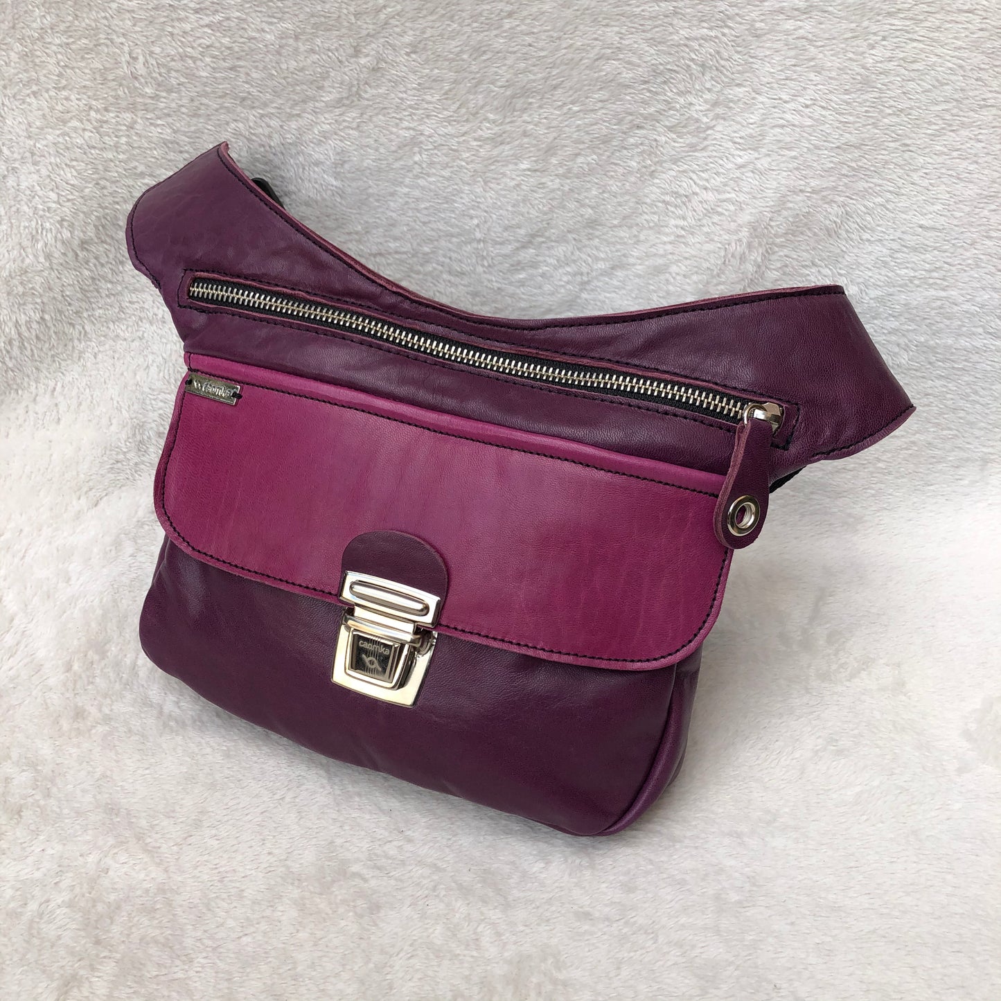 Summer Purple & Silver · Piel natural BioCuir® · Pieza Exclusiva Núm. 7842