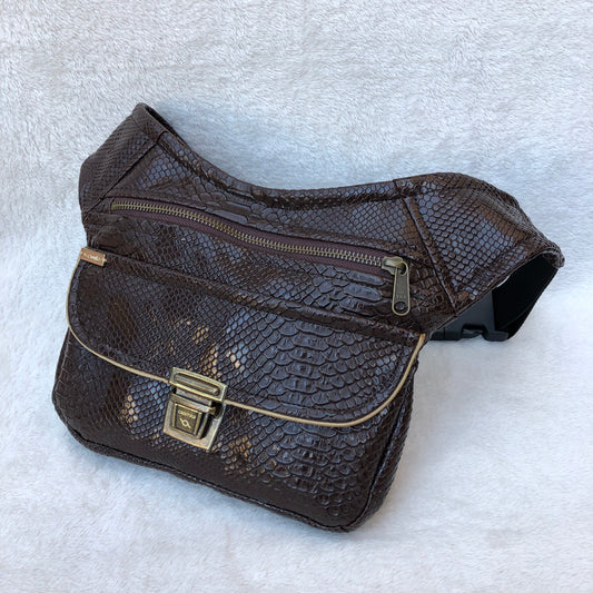 Special Snake Brown Leatherette Fabric Exclusive Piece No. 7601
