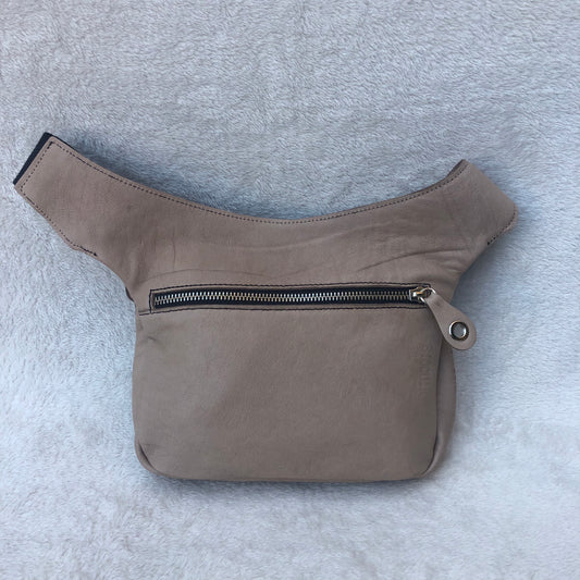 Summer Beige & Silver Natural BioCuir® Leather Exclusive Piece No. 7598