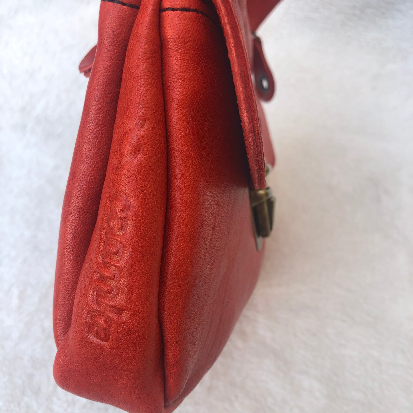 Summer Red-Old Gold · Piel natural BioCuir® · Pieza Exclusiva Núm. 7574