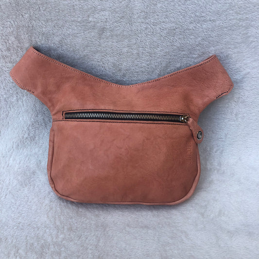 Summer Salmon & Silver Natural BioCuir® Leather Exclusive Piece No. 7589