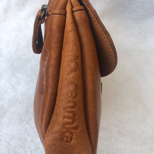 Classic Brown & Old Gold Natural BioCuir® Leather Exclusive Piece No. 7620