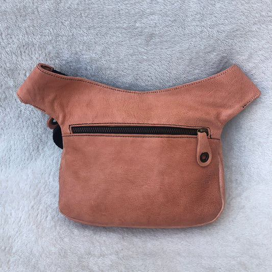 Summer Salmon & Old Gold Natural BioCuir® Leather Exclusive Piece No. 7619
