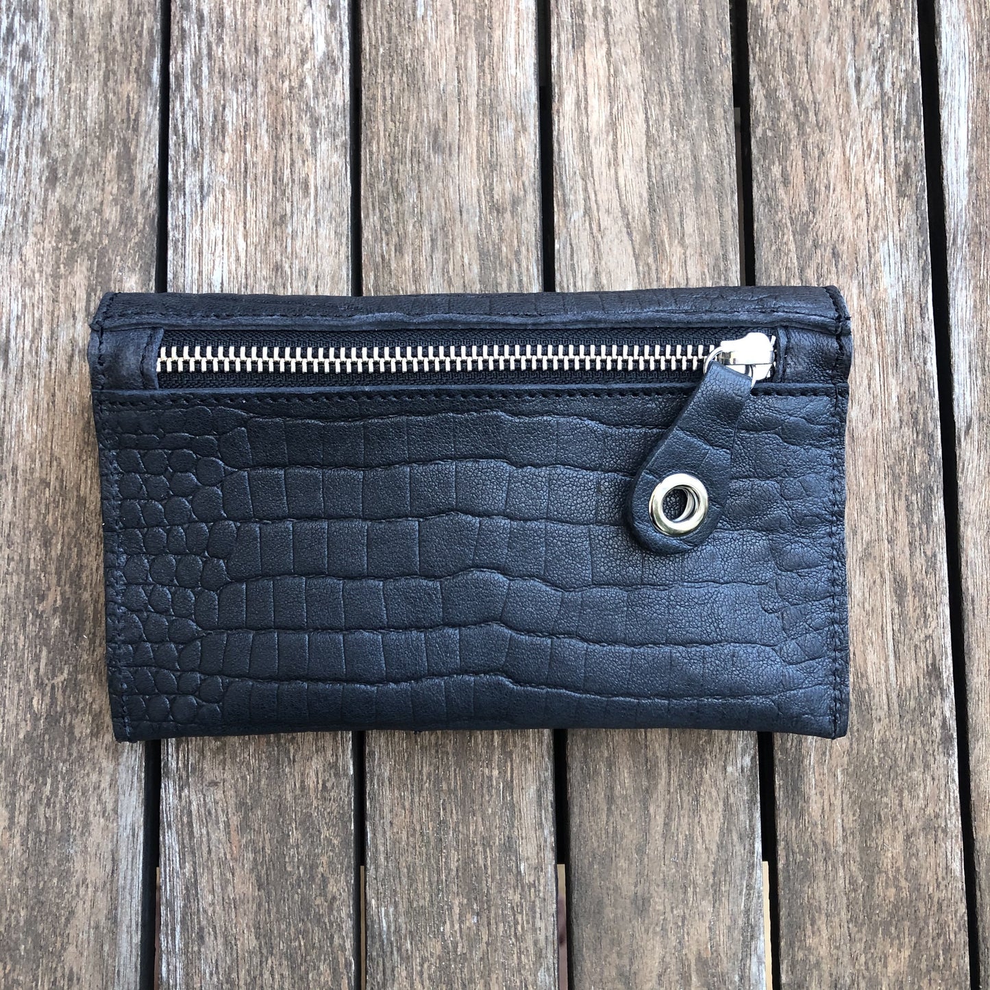 CAOMKA Flat Coin Purse Natural BioCuir® Leather Exclusive Piece No. 7668