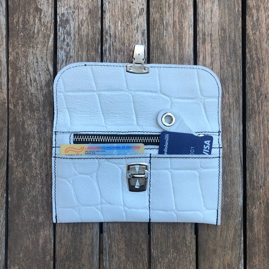 CAOMKA Flat Coin Purse Natural BioCuir® Leather Exclusive Piece No. 7674