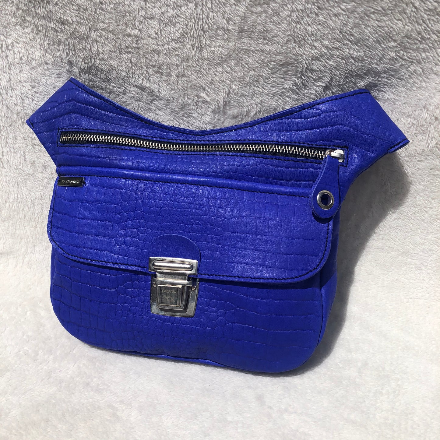 Summer Electric Blue & Silver · Piel natural BioCuir® · Pieza Exclusiva Núm. 7680