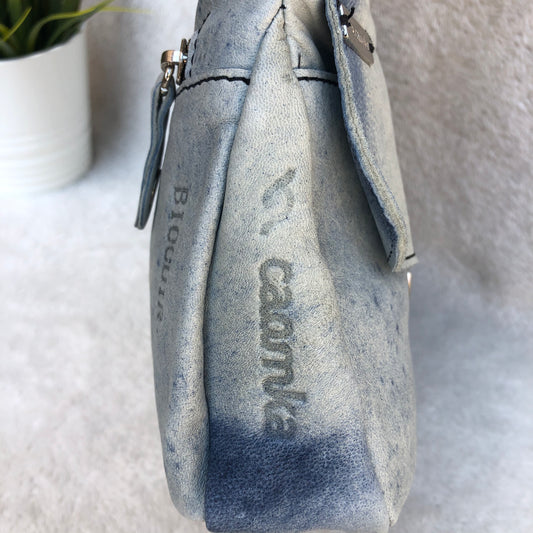 Summer SkyBlue & Silver Natural BioCuir® Leather Exclusive Part No. 7684
