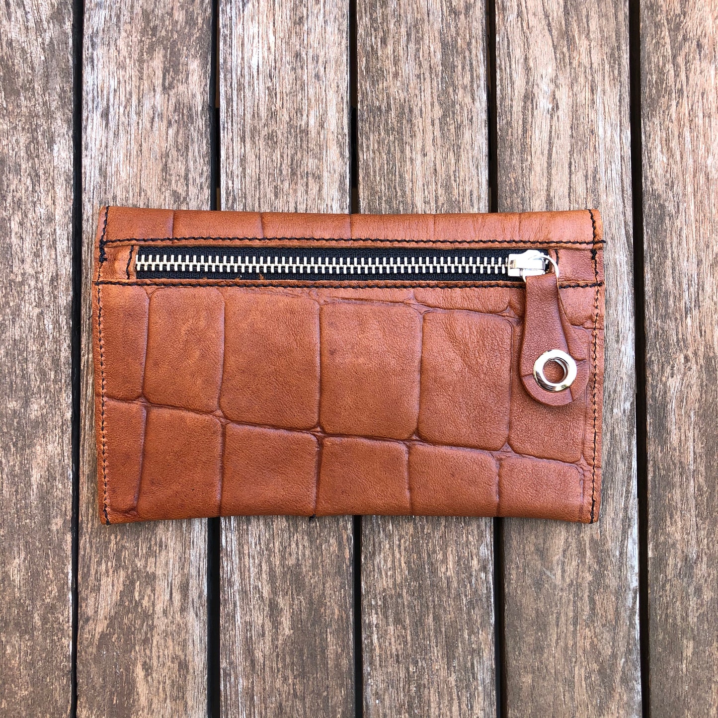 Monedero Plano CAOMKA · Piel natural BioCuir® · Pieza Exclusiva Núm. 7748