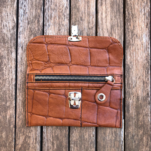 CAOMKA Flat Coin Purse Natural BioCuir® Leather Exclusive Piece No. 7748