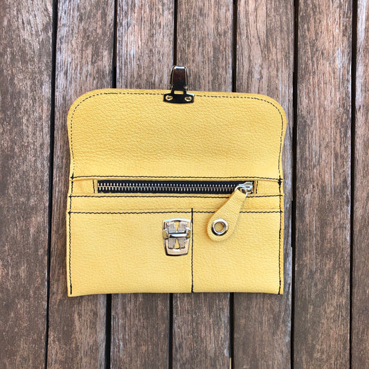 CAOMKA Flat Coin Purse Natural BioCuir® Leather Exclusive Piece No. 7699