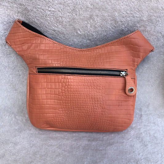 Summer Salmon & Silver Natural BioCuir® Leather Exclusive Part No. 7682