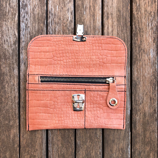 CAOMKA Flat Coin Purse Natural BioCuir® Leather Exclusive Piece No. 7683