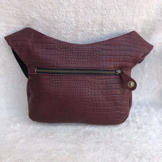 Purple & Old Gold BioCuir® natural leather Unique Piece No. 7794