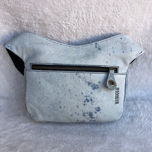 Summer SkyBlue - Old Gold Natural BioCuir® Leather Exclusive Part No. 7737