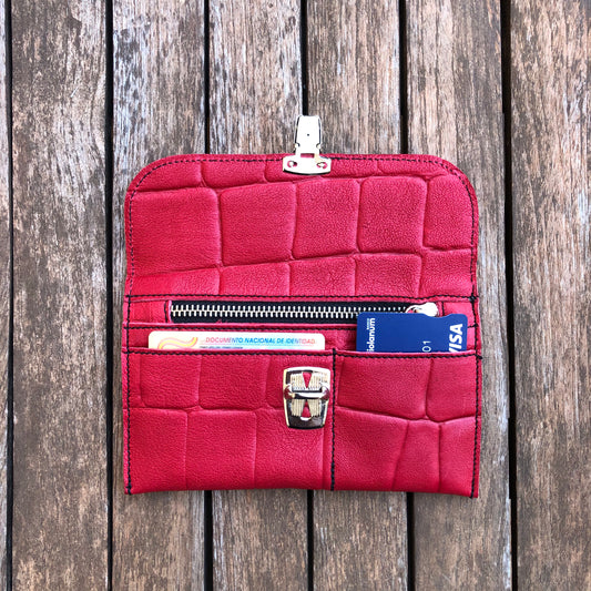 CAOMKA Flat Coin Purse Natural BioCuir® Leather Exclusive Piece No. 7772