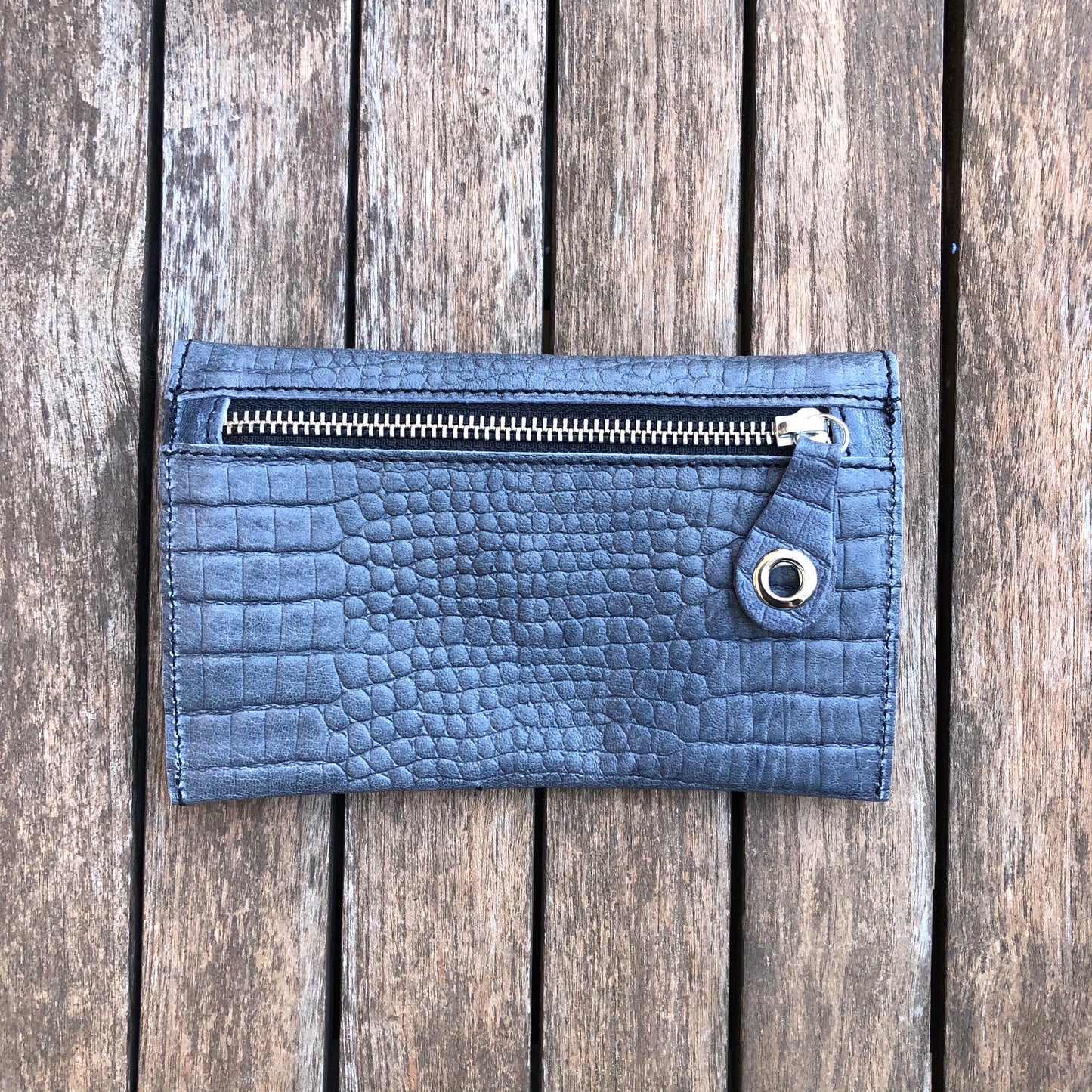 Monedero Plano CAOMKA · Piel natural BioCuir® · Pieza Exclusiva Núm. 7817