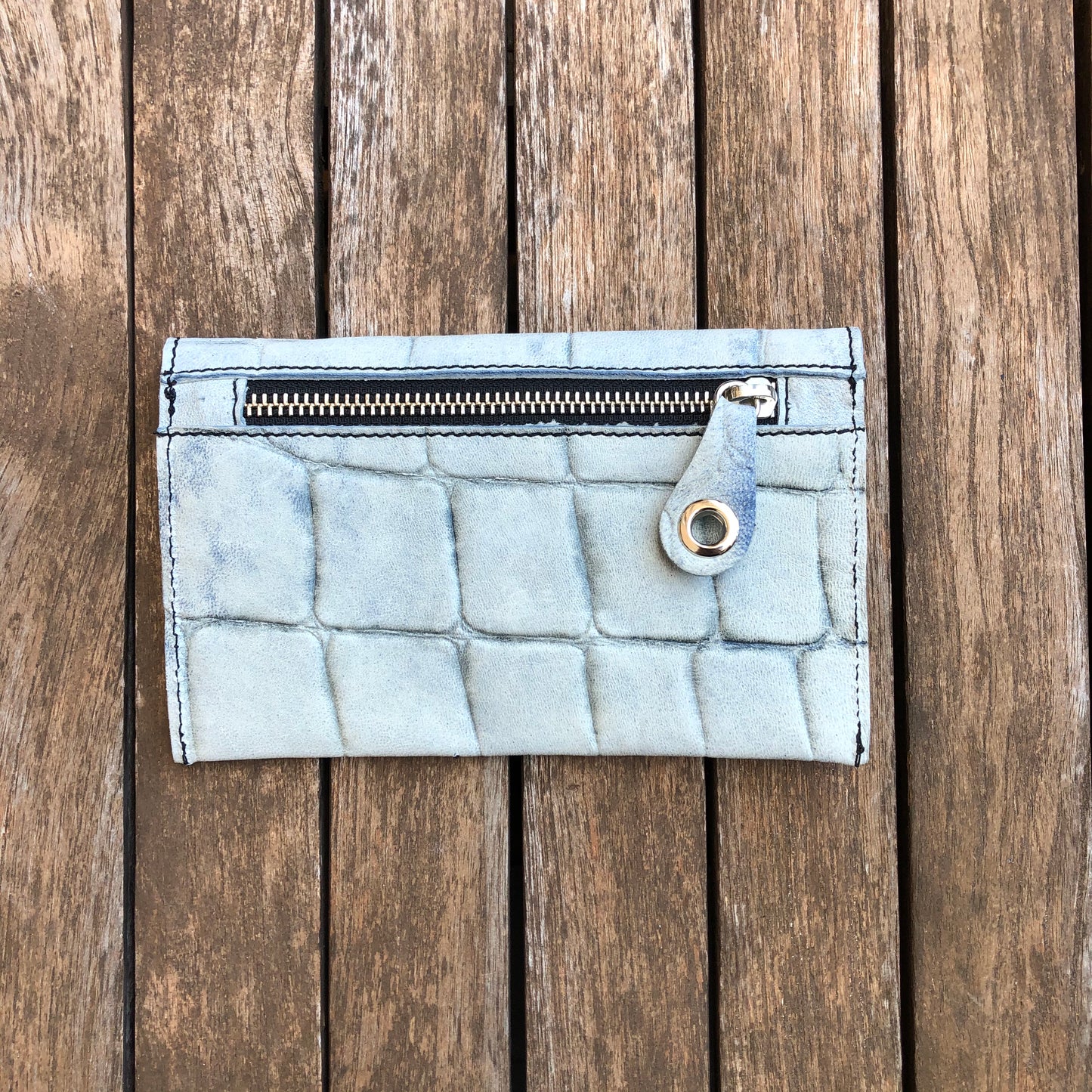 CAOMKA Flat Coin Purse Natural BioCuir® Leather Exclusive Piece No. 7820