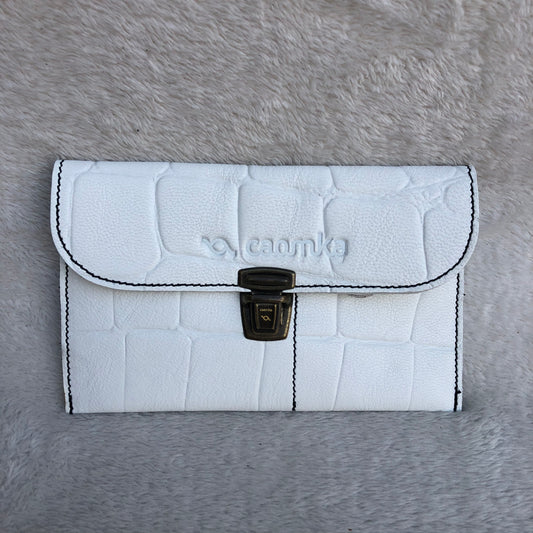 CAOMKA Flat Coin Purse Natural BioCuir® Leather Exclusive Piece No. 7742