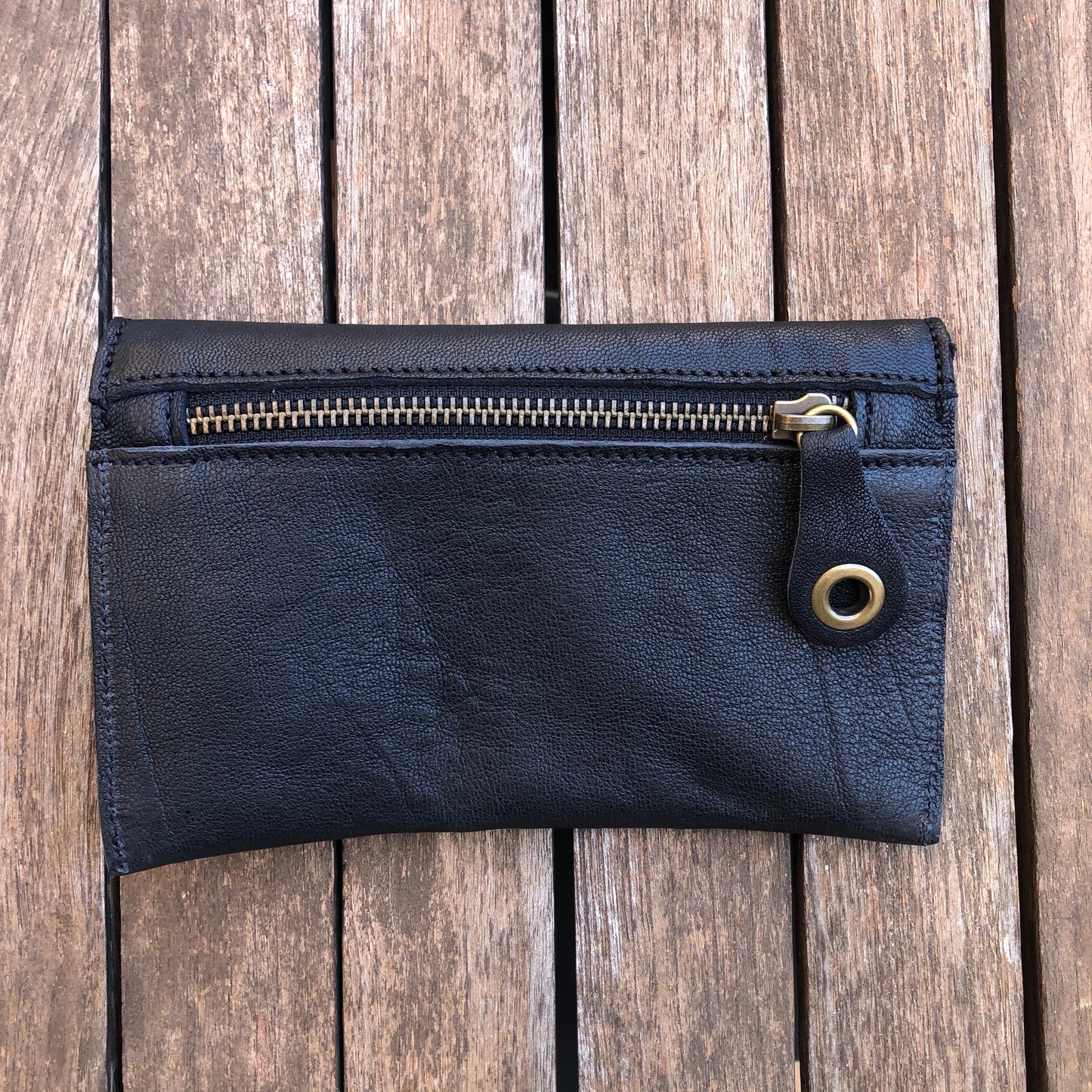 CAOMKA Flat Coin Purse Natürliches BioCuir®-Leder Exklusivstück Nr. 7853