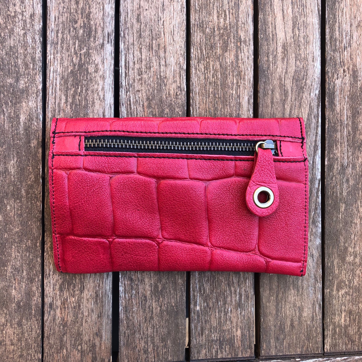 Monedero Plano CAOMKA · Piel natural BioCuir® · Pieza Exclusiva Núm. 7899