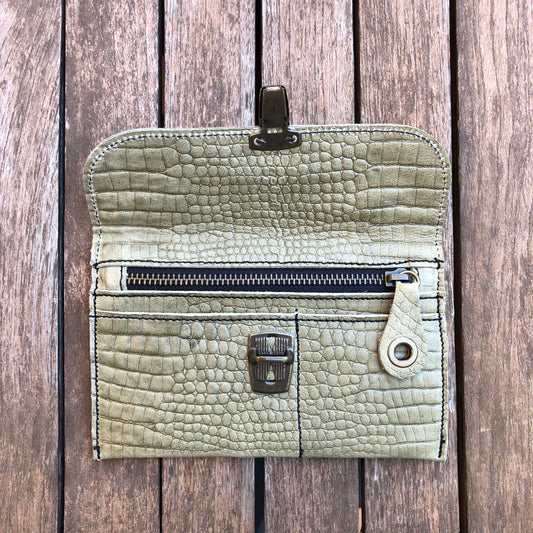 CAOMKA Flat Coin Purse Natural BioCuir® Leather Exclusive Piece No. 7911
