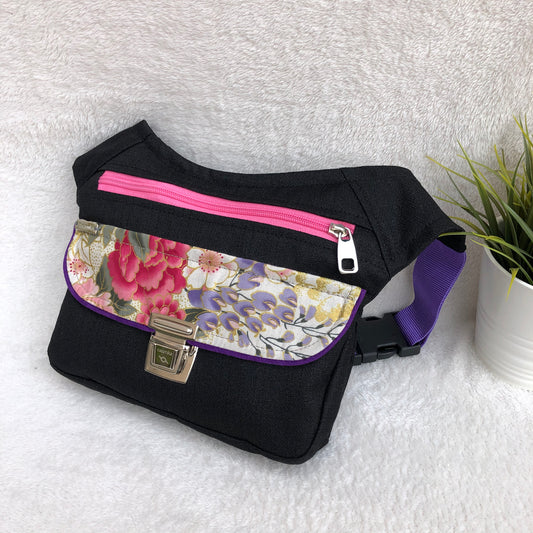 Special Black & Japanese Flowers · Waterproof · Unique Piece No. 7995