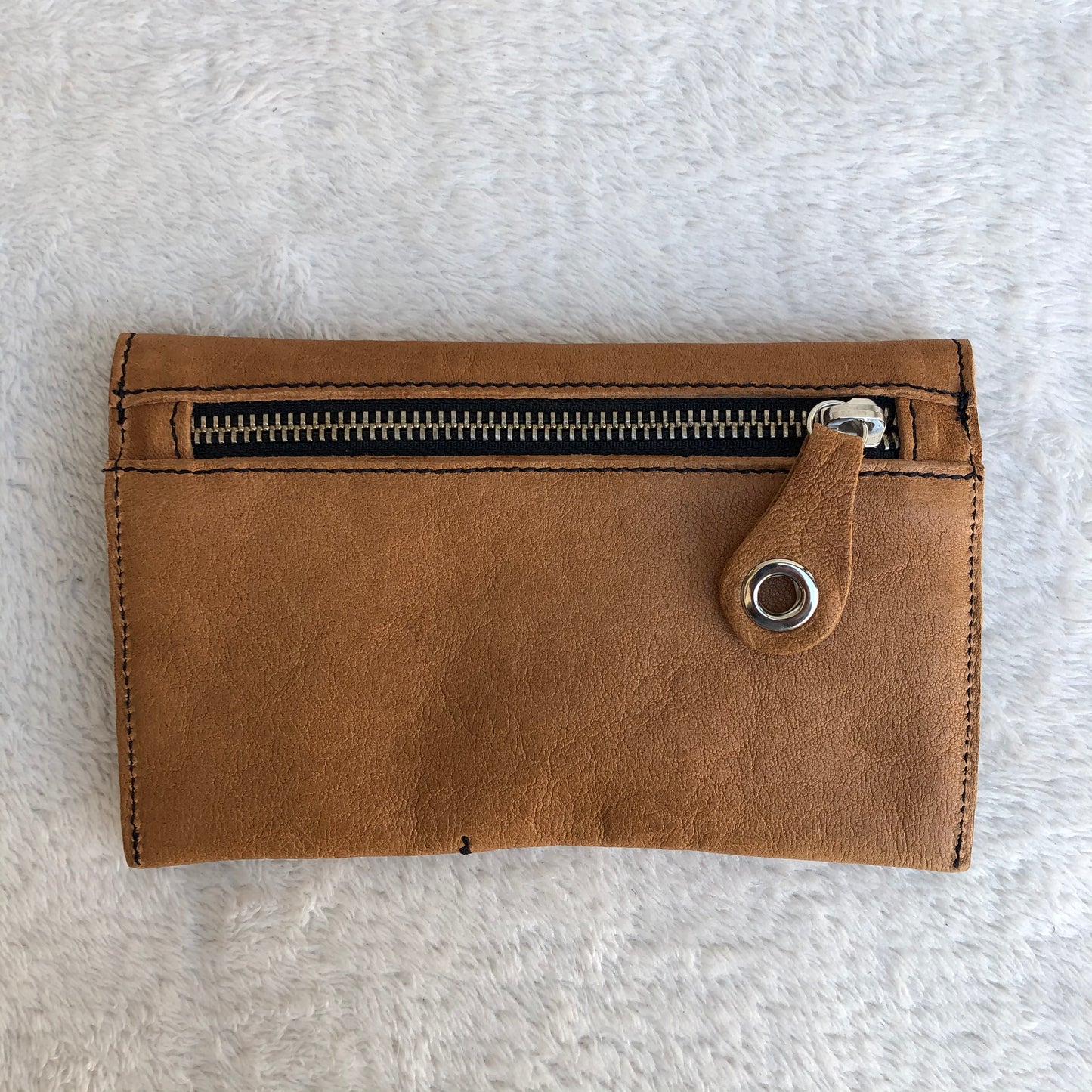 CAOMKA Flat Coin Purse Natürliches BioCuir®-Leder Exklusivstück Nr. 8042