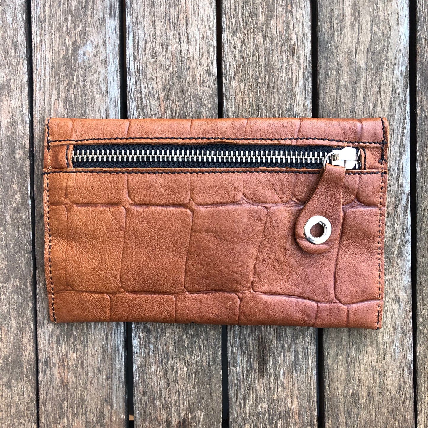 CAOMKA Flat Coin Purse Natural BioCuir® Leather Exclusive Piece No. 8179