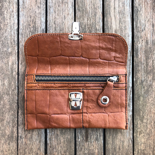 CAOMKA Flat Coin Purse Natural BioCuir® Leather Exclusive Piece No. 8179