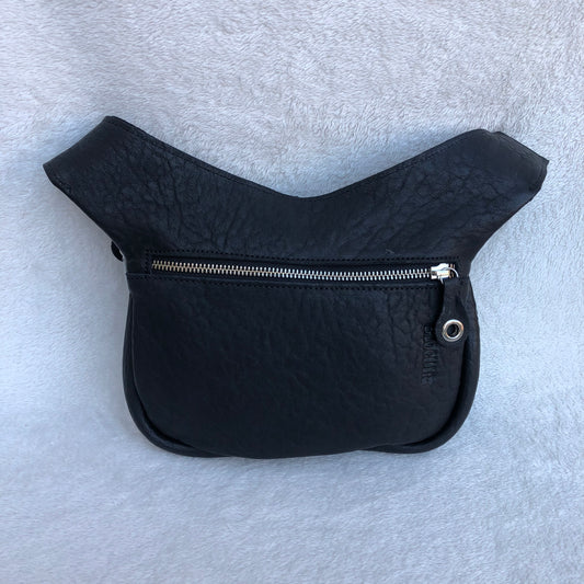 Special Black Frida & Silver BioCuir® natural leather Unique Piece No. 8167