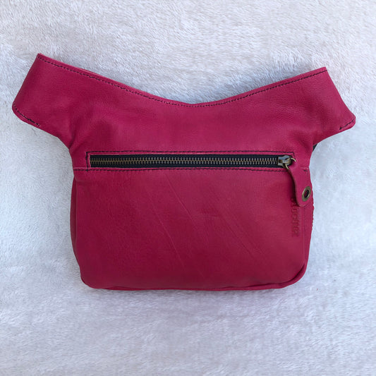 Classic Fuchsia & Old Gold BioCuir® Natural Leather Exclusive Piece No. 8269