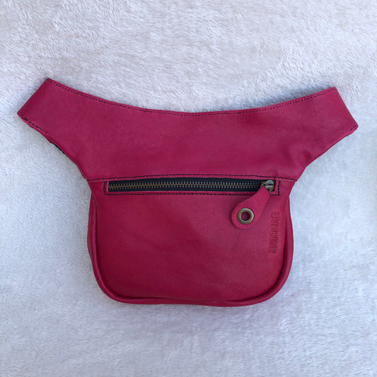 Mini Classic Fuchsia & Old Gold Natural leather BioCuir® Exclusive Piece No. 8350