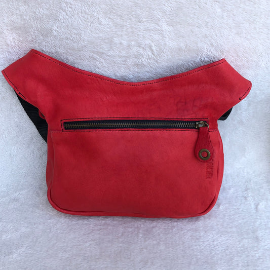 Classic Red Old Gold Natural BioCuir® Leather Exclusive Piece No. 8292