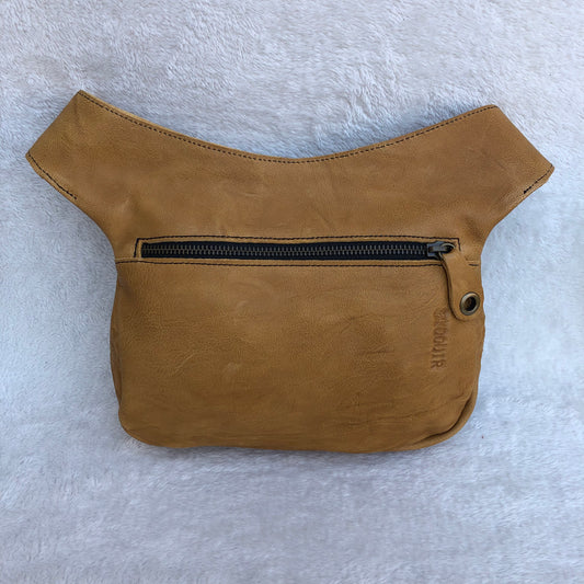 Classic Brown Camel Old Gold Natural BioCuir® Leather Exclusive Piece No. 8301
