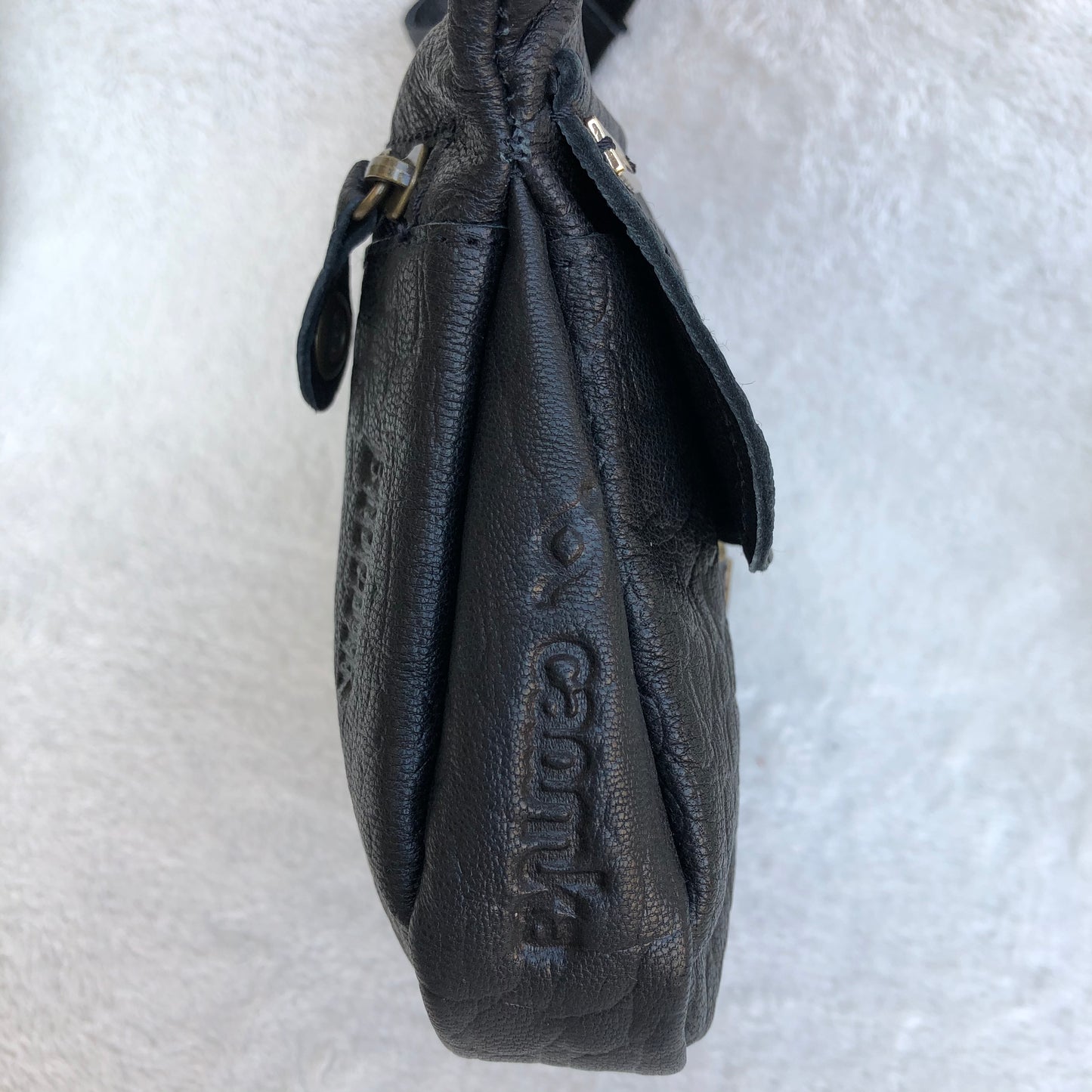 Spezielles Black & Old Gold BioCuir® Naturleder Einzelstück Nr. 8224