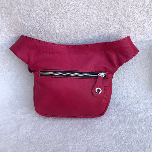 Mini Classic Fuchsia & Silver BioCuir® Natural Leather Exclusive Piece No. 8445